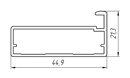 Алюминиевый профиль для мебели АТ-5040