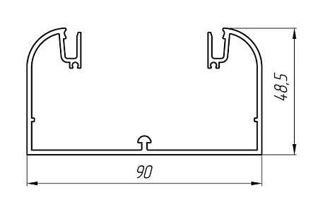 Алюминиевый профиль для кабель-каналов и световых коробов АТ-3600