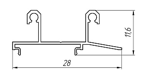 Алюминиевый профиль для остекления балконов, лоджий, витражей АТ-3743