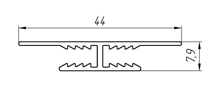 Алюминиевый профиль для вентилируемых фасадов АТ-6813