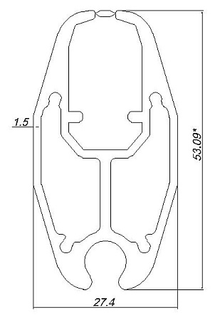 Алюминиевый профиль по индивидуальным чертежам заказчиков АТ-7973