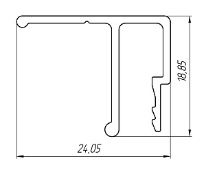 Алюминиевый профиль для натяжных потолков АТ-7021