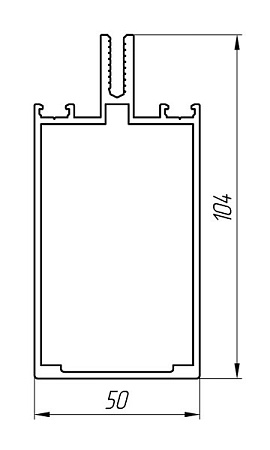 Алюминиевый профиль для остекления балконов, лоджий, витражей АТ-6839