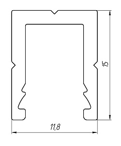 Алюминиевый профиль для натяжных потолков АТ-2948