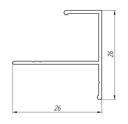 Алюминиевый профиль для гипсовиниловых панелей АТ-4573