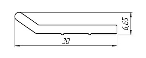 Aluminum profile for thresholds AT-1005