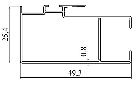 Алюминиевый профиль для остекления балконов, лоджий, витражей АТ-7169