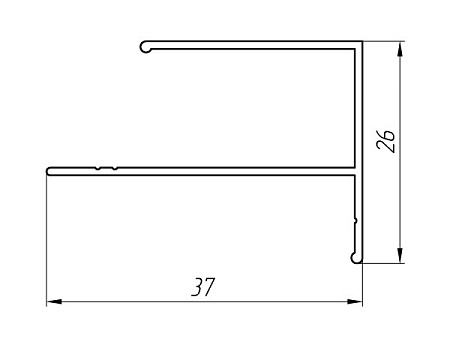 Алюминиевый профиль для гипсовиниловых панелей АТ-4574