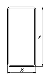 Алюминиевый профиль для лестниц и стремянок АТ-5555