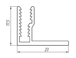 Алюминиевый профиль для вентилируемых фасадов АТ-2140