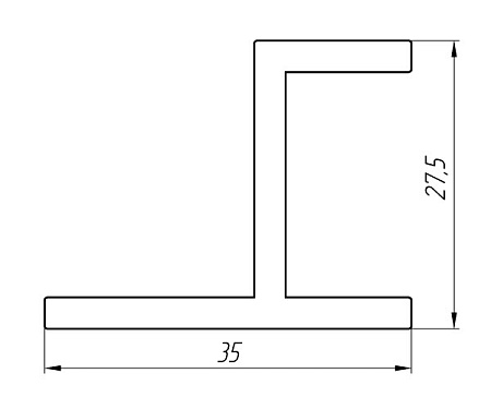 Алюминиевый профиль по индивидуальным чертежам заказчиков АТ-3069