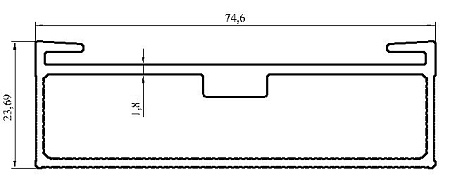Алюминиевый профиль для вентилируемых фасадов АТ-7833