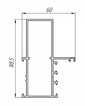 Алюминиевый профиль для остекления балконов, лоджий, витражей АТ-2496