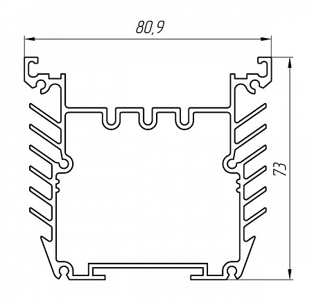 Алюминиевый профиль для радиаторов охлаждения АТ-3748