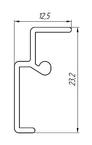 Алюминиевый профиль для строительства теплиц АТ-112