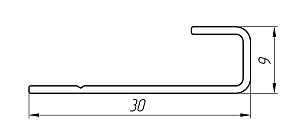 Алюминиевый профиль для окантовки и стыков АТ-3111