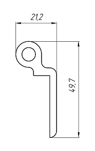 Алюминиевый профиль для дверей и офисных перегородок АТ-2637