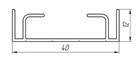 Алюминиевый профиль для кабель-каналов и световых коробов АТ-3524