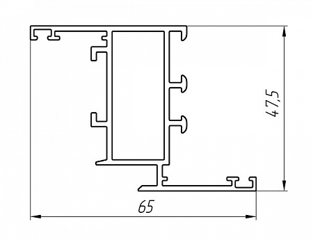 Алюминиевый профиль для остекления балконов, лоджий, витражей АТ-2492