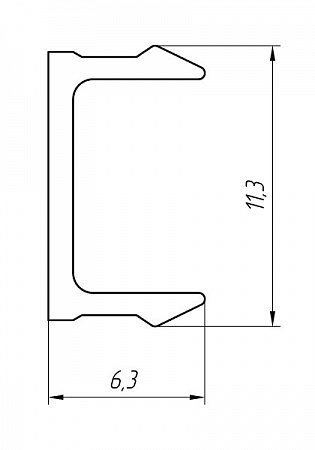 Aluminum profile for gypsum vinyl panels AT-985