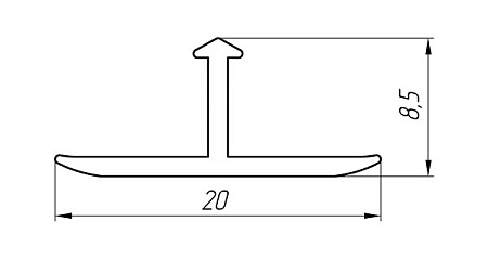 Aluminum profile for edging and docking AT-2722