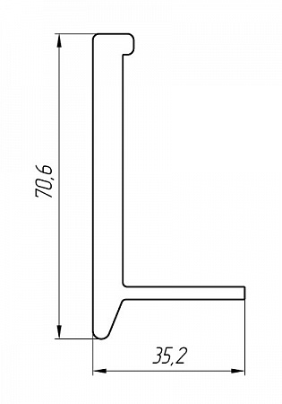 Aluminum profile for auto and wagon construction AT-1282