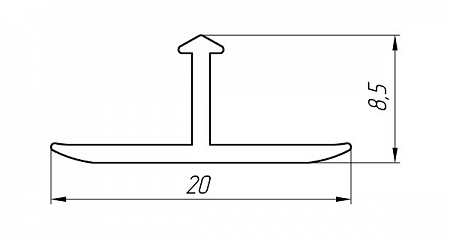 Aluminum profile for edging and docking AT-2722
