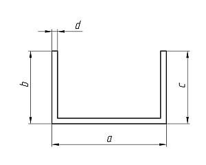Aluminum channel (П-shaped) AT-2519