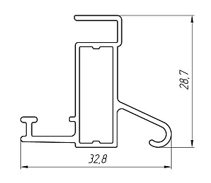 Алюминиевый профиль для строительства теплиц АТ-3266