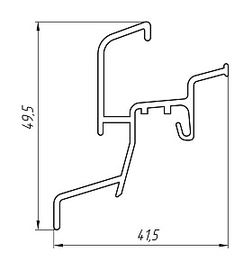 Aluminum profile of the drainage system AT-5944