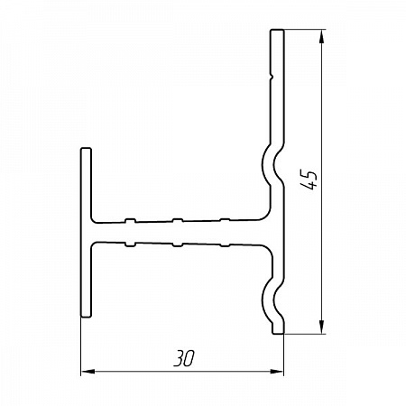 Aluminum profile for ventilated facades AT-821