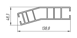 Aluminum profile for auto and wagon construction AT-1284