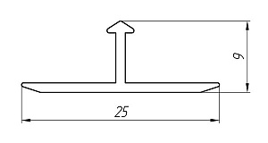 Aluminum profile for edging and docking AT-2723