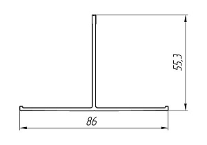 Алюминиевый профиль для вентилируемых фасадов АТ-2121
