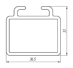 Aluminum profile according to individual customer drawings AT-1163