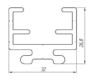 Алюминиевый профиль по индивидуальным чертежам заказчиков АТ-1263