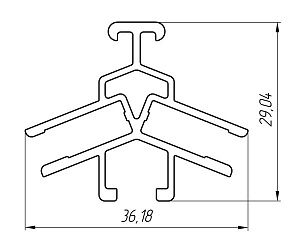 Алюминиевый профиль для строительства теплиц АТ-3261