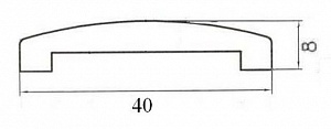Aluminum profile for auto and wagon construction AT-1192