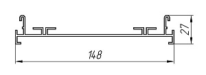 Aluminum profile according to individual customer drawings AT-1018