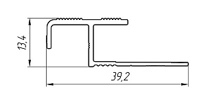 Aluminum profile for edging and docking AT-3594