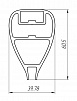 Алюминиевый профиль для мебели АТ-3840
