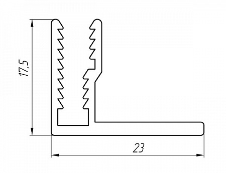 Aluminum profile for ventilated facades AT-2140