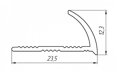 Алюминиевый профиль для окантовки и стыков АТ-3593