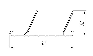 Aluminum profile for stairs and ladders AT-2591