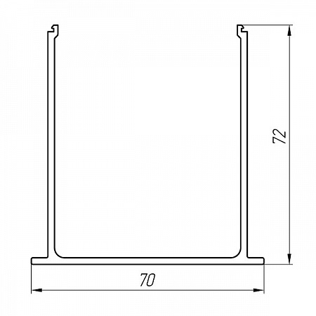 Aluminum profile for ventilated facades AT-2727