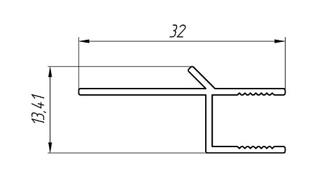 Aluminum profile for shower cabins AT-5470