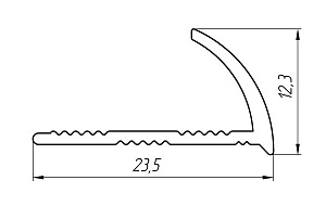 Алюминиевый профиль для окантовки и стыков АТ-3593