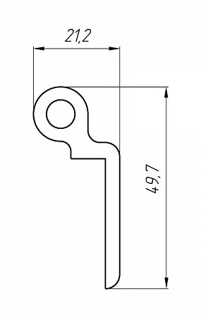Алюминиевый профиль для дверей и офисных перегородок АТ-2637