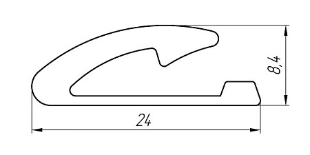 Aluminum profile for edging and docking AT-3479