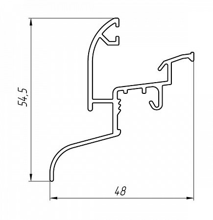 Aluminum profile of the drainage system AT-5673